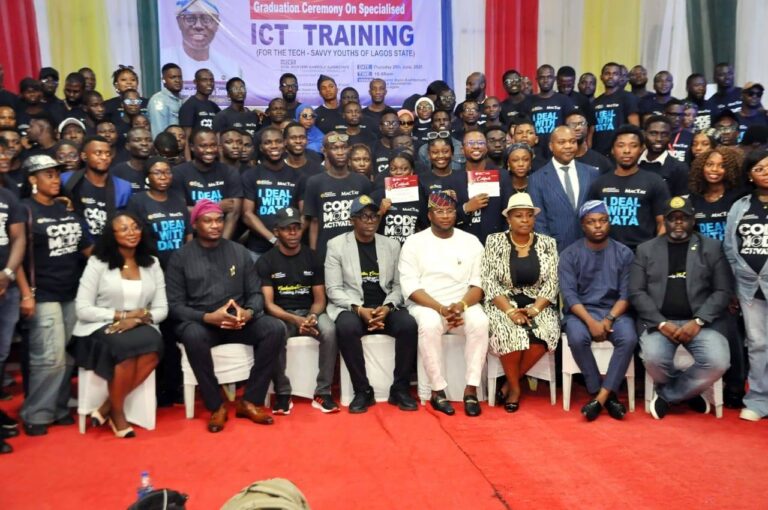 SANWO-OLU URGES TRAINEES OF FULL-STACK WEB DEVELOPMENT, DATA ANALYSIS TO INSPIRE