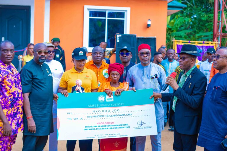 Gov. Umo Eno Commissions and Hands Over Two Compassionate Homes to Widows in Etim Ekpo and Essien Udim LGAs