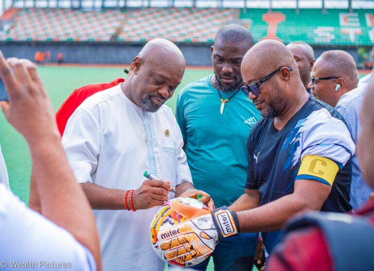 Essien Udim Lawmaker Prince Ukpong Akpabio II Joins Senate President’s Wife for Voter Sensitization and Flags Off Football Match at Frank Archibong’s 50th Birthday Celebration